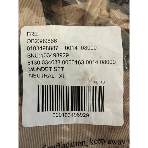 Free People Mundet Mini Skirt Set Stone Color Boho Chic Feminine Sz XL NWT - Picture 4 of 5